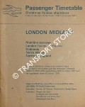 Passenger Timetable Christmas Holiday Alterations, London Midland Mainline Services - London Euston, St Pancras, Midlands, North Wales, Northern England, Friday to Monday 18 December 1970 to 4 January 1971 by British Railways London Midland Region